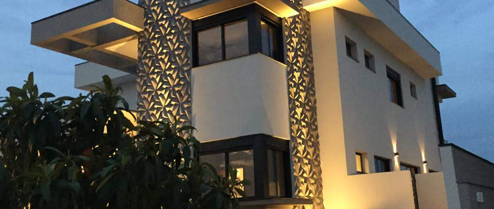 fachada com revestimento 3D